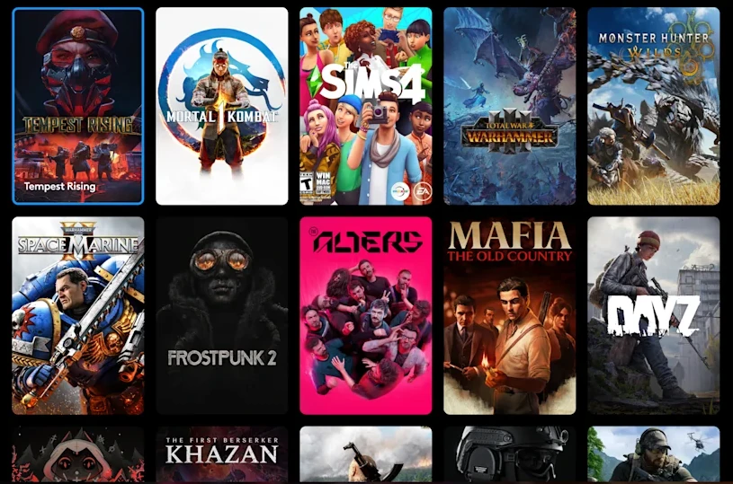 Une bibliothèque de jeux vidéo